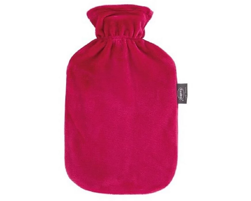 Suprima Fashy Wärmflache 2 L mit Flauschbezug, magenta