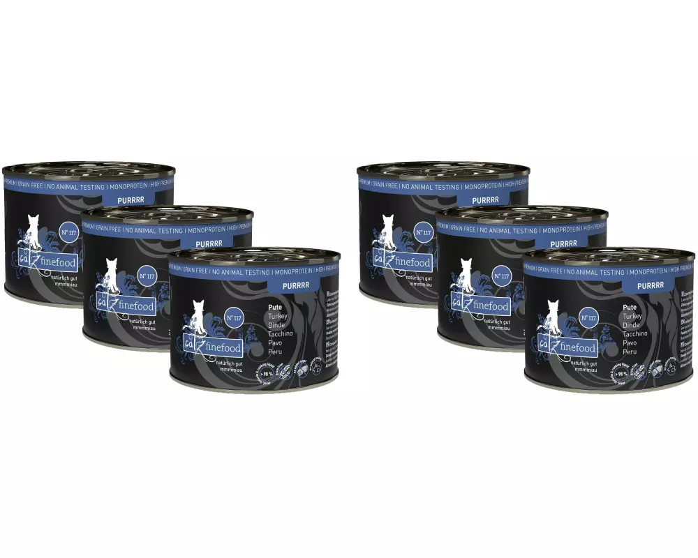 catz finefood Nassfutter Purrrr No.117 Truthahn, 6 x 200 g