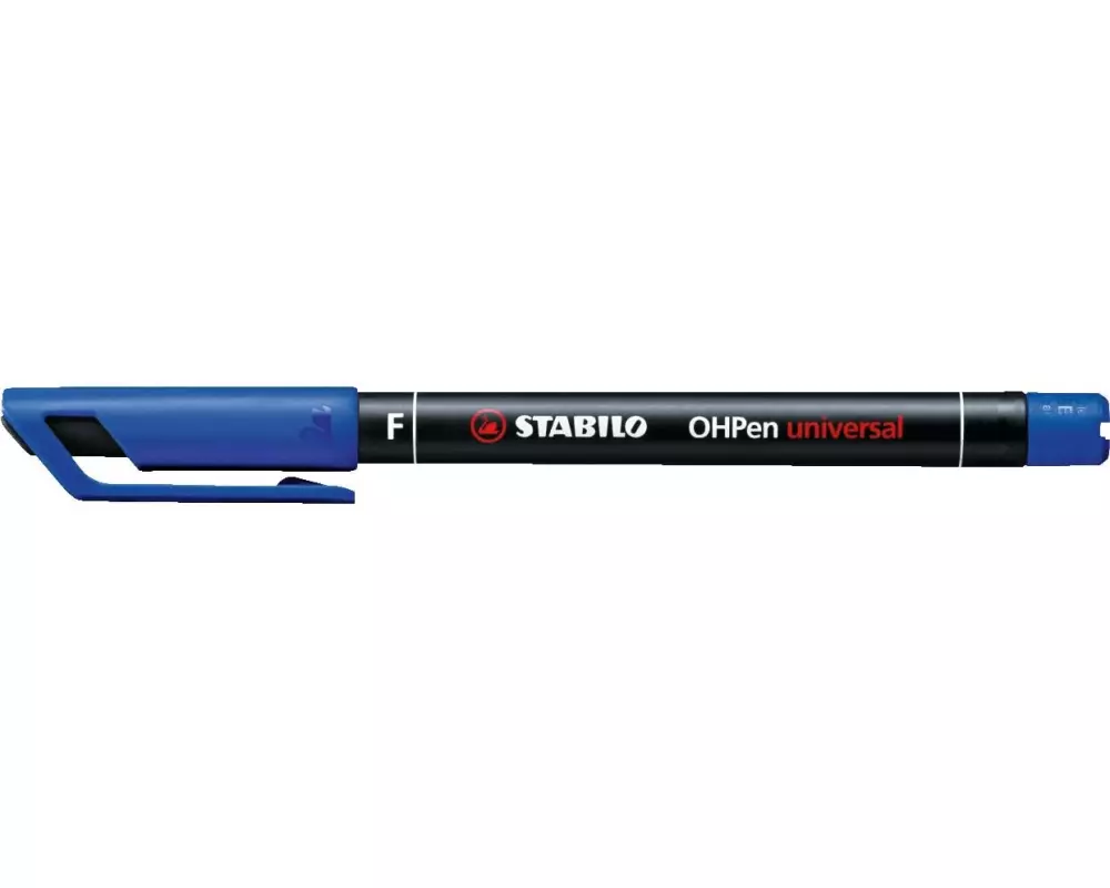 STABILO Folienstift OHPen universal F permanent 10 Stück, Blau