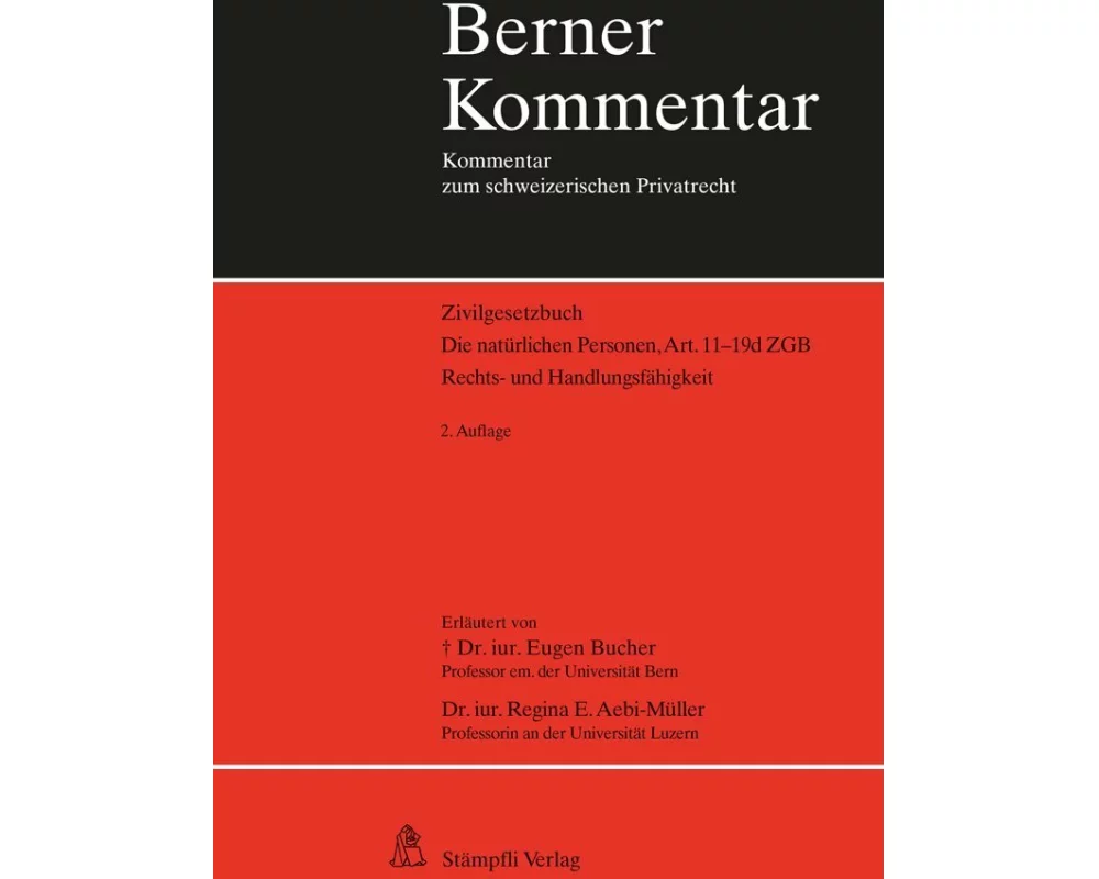 Die natürlichen Personen, Art. 11-19d ZGB
