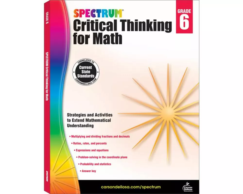 Spectrum Critical Thinking for Math, Grade 6