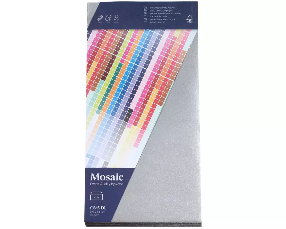 Artoz Couvert Mosaic C6/5, 20 Stück, Silber