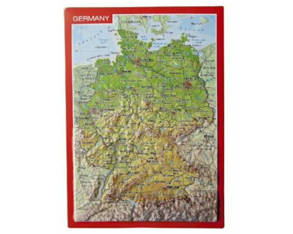 Reliefpostkarte Deutschland