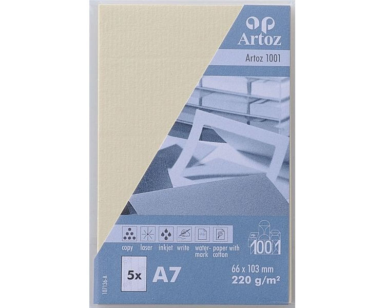 ARTOZ Visitenkarten 1001 A7 107136142 220g, chamois 5 Blatt
