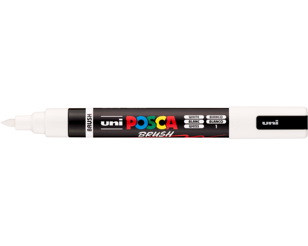 POSCA Brush Marker 1-4mm PC-5BRWHITE weiss