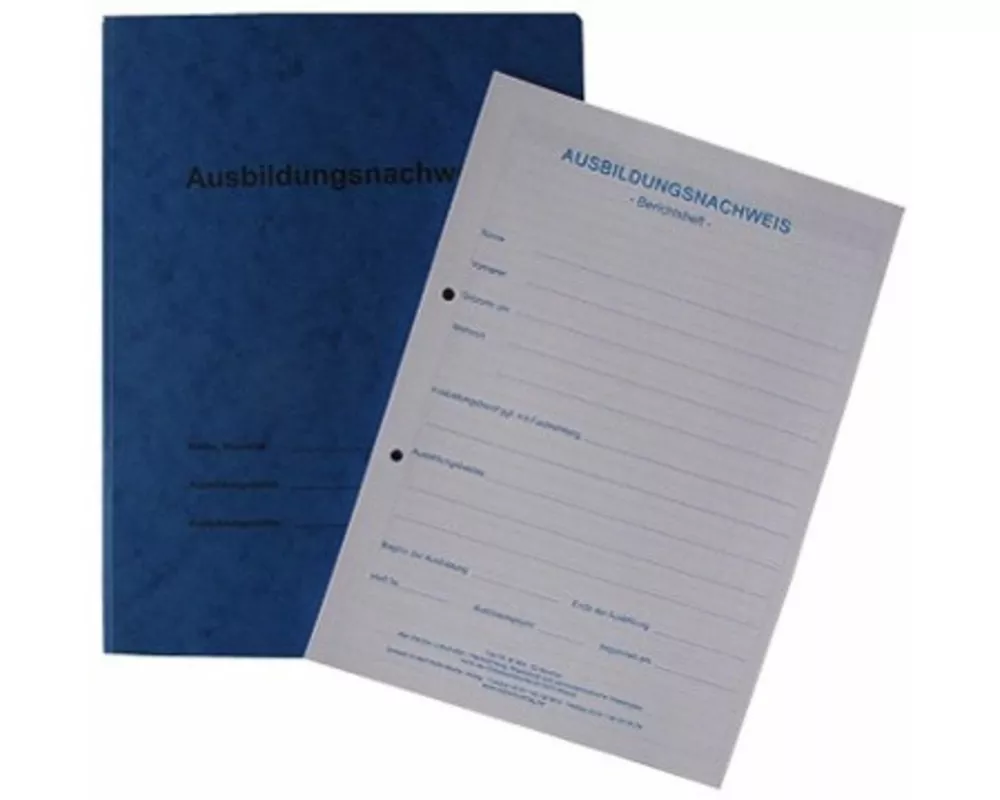 Berichtsheft / Ausbildungsnachweis als Block - für 1 Jahr: tägliche Eintragungen (Montag - Sonntag), pro Woche 1 Seite für zusätzliche Berichte / Zeic