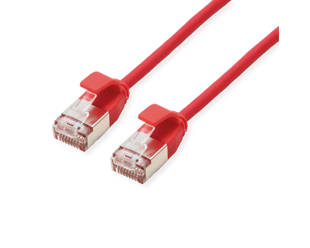 ROLINE U/FTP DataCenter Patchkabel Cat.6A (Class EA), LSOH, slim, rot, 1,5 m