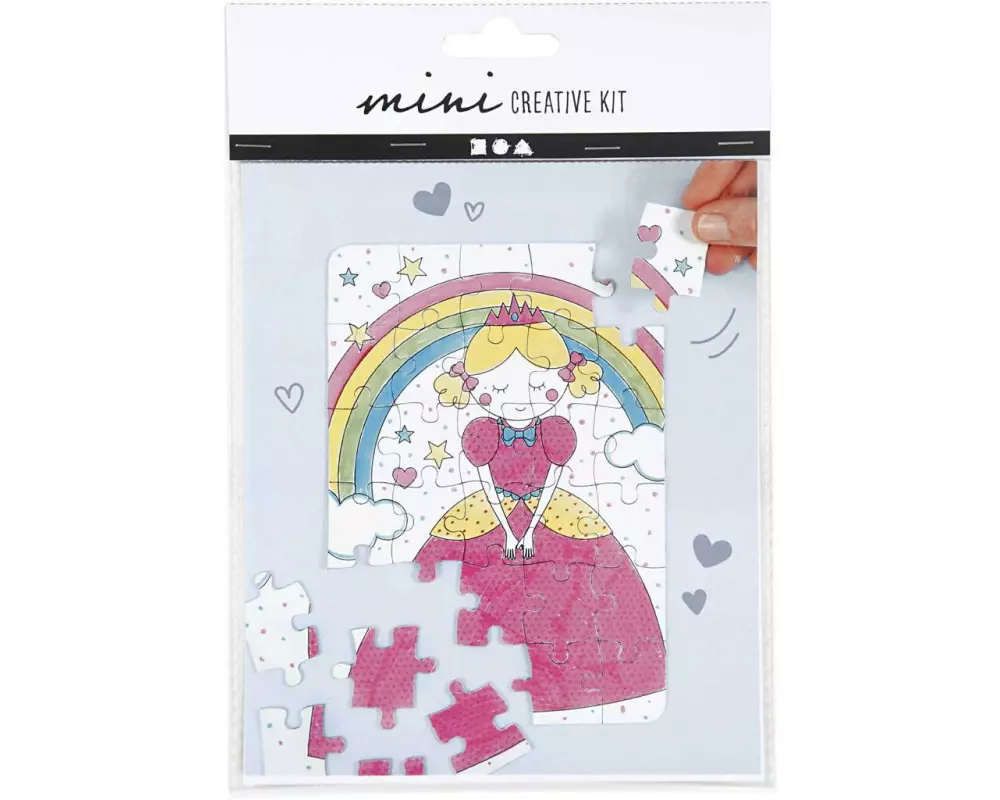 Creativ Company Bastelset Puzzle Prinzessin, Weiss, 1 Set