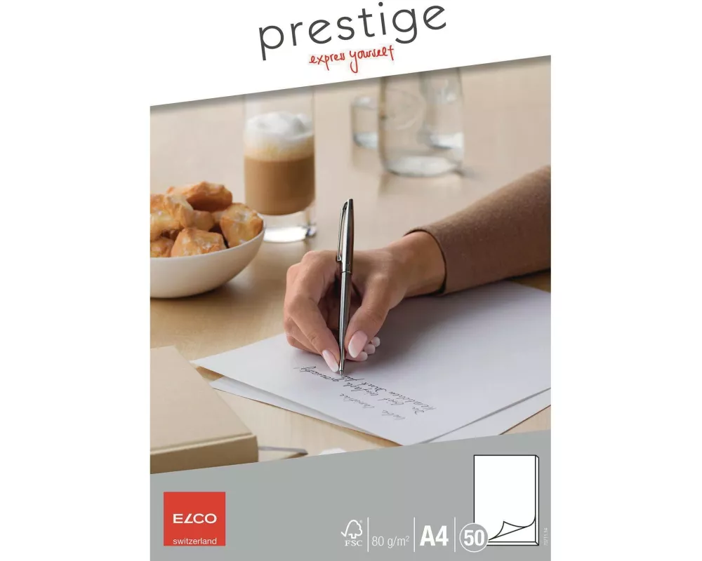 ELCO Notizblock Prestige A4 Blanko, 50 Blatt