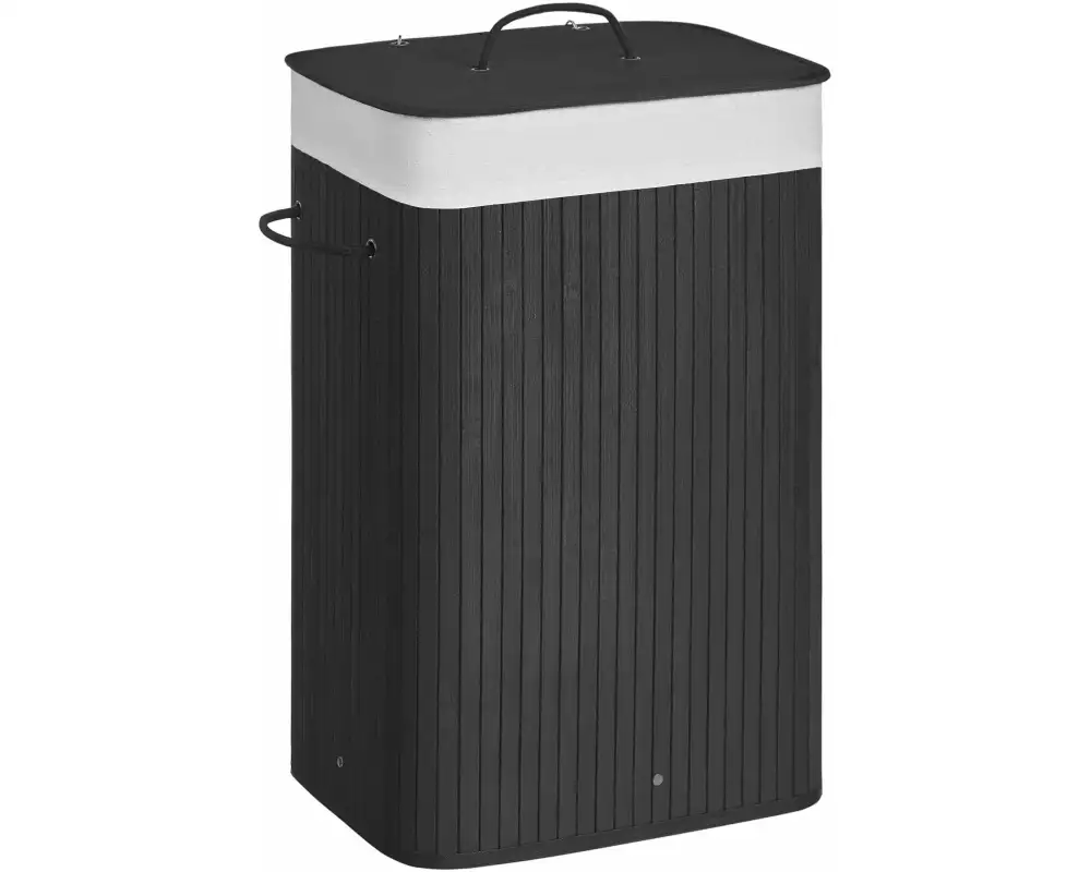 Songmics Wäschesammler für trockene Wäsche 72 l, Dunkelbraun