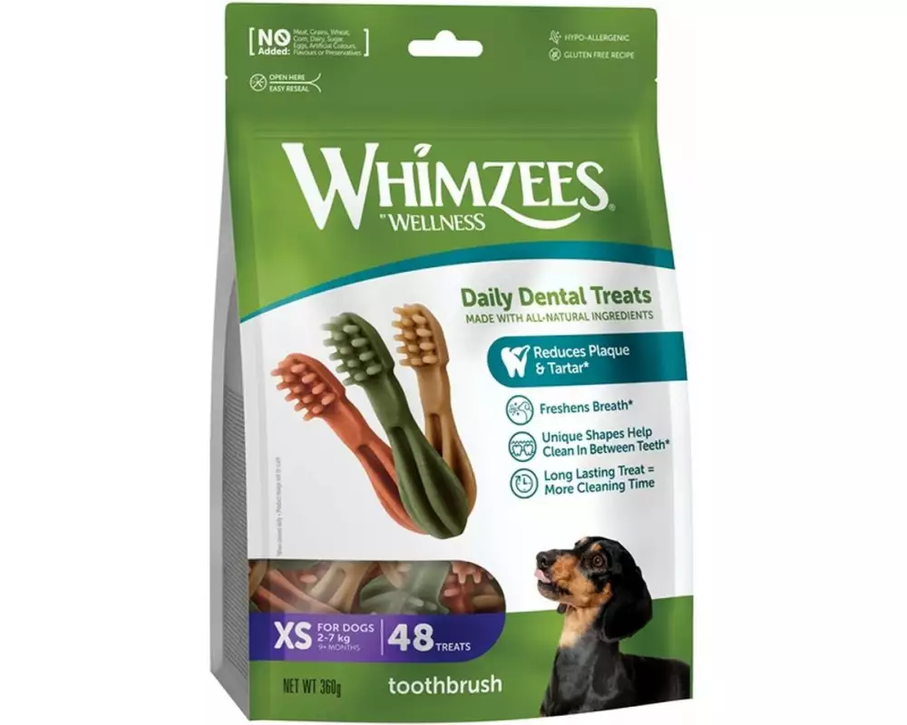 Whimzees Kausnack Zahnbürste XS, 360 g