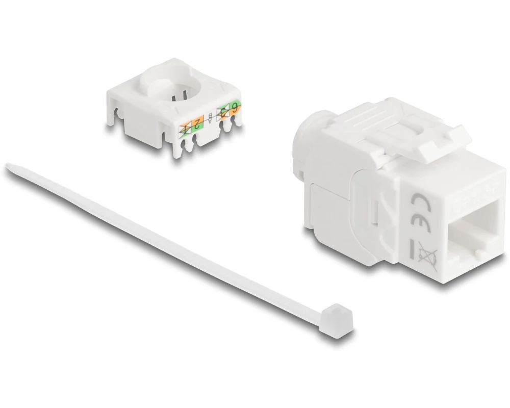 Delock Keystone-Modul RJ45 Buchse zu LSA Cat.6A UTP 180°