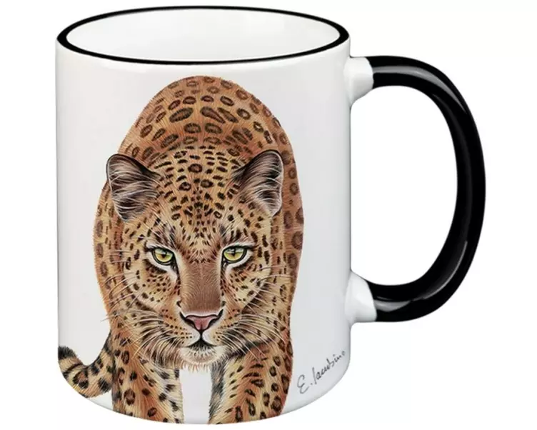creanorm Tasse Leopard 330 ml, 1 Stück, Weiss