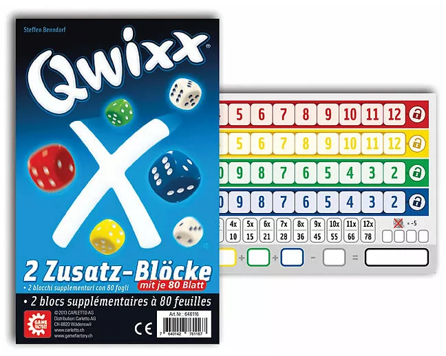 Qwixx - 2 Zusatz-Blöcke