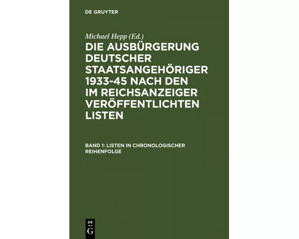 Listen in chronologischer Reihenfolge