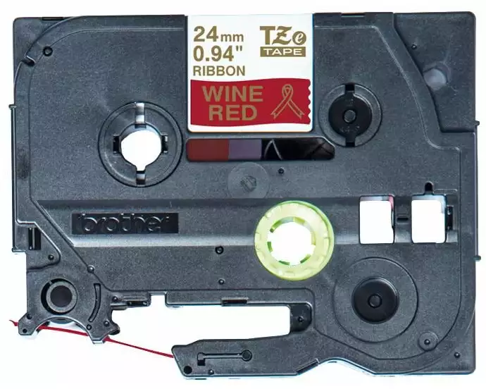 Brother Beschriftungsband TZe-RW54 Gold auf Rot, 24mm