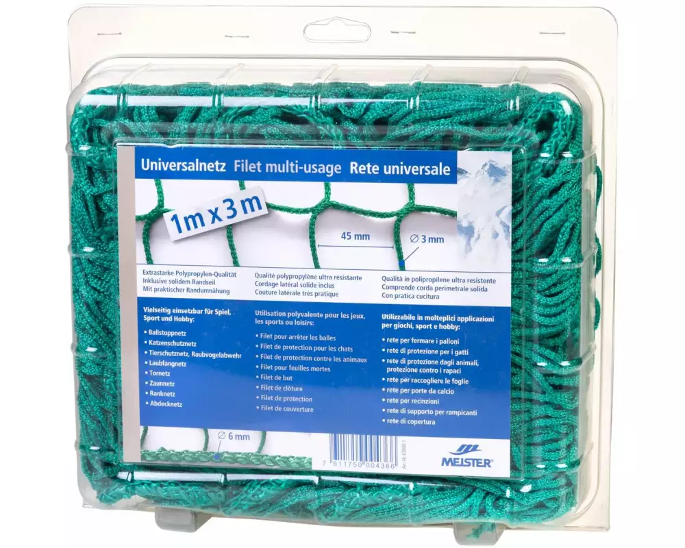 Meister Universalnetz knotenlos, Ø 3 mm / 1 x 3 m, Grün