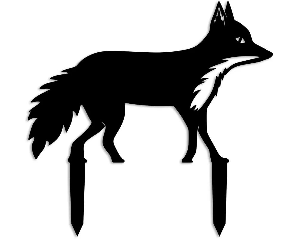 Wallxpert Gartenstecker Fuchs 48 x 50 cm