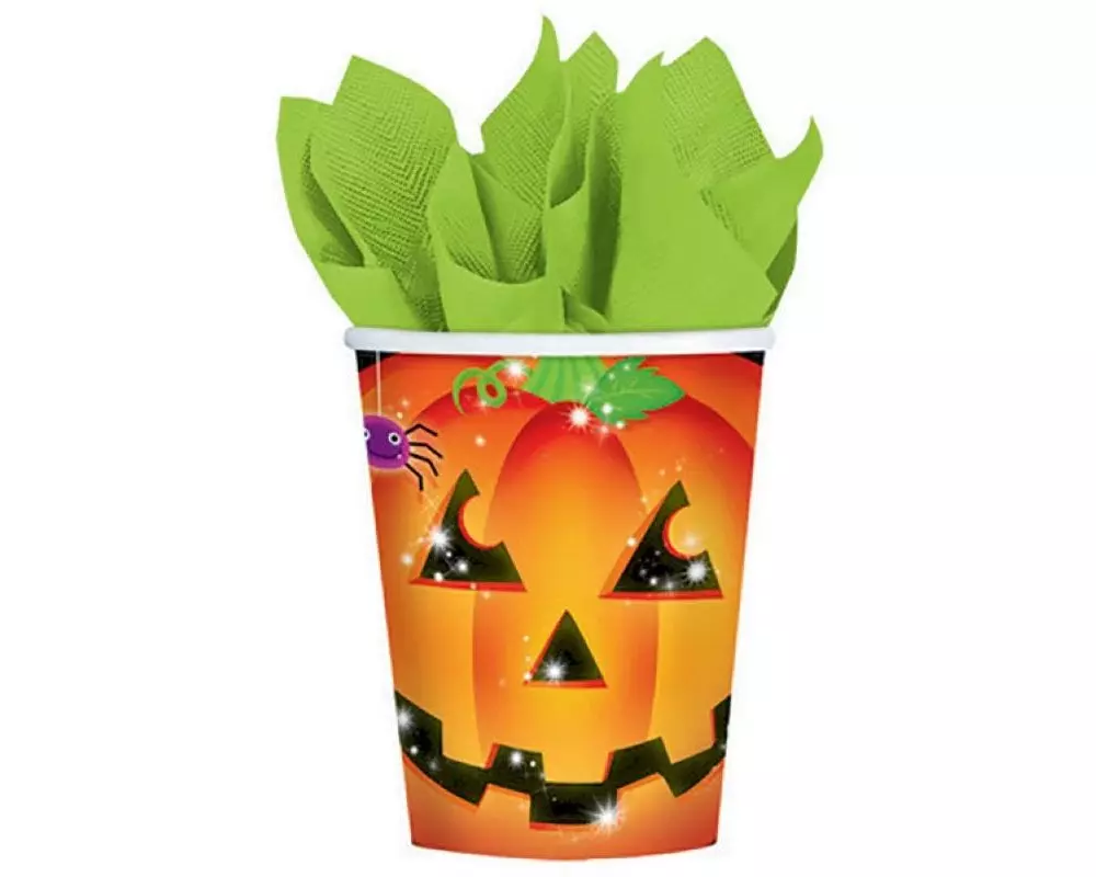 Amscan Einweggeschirr Becher Kürbis 266 ml 1 Stück