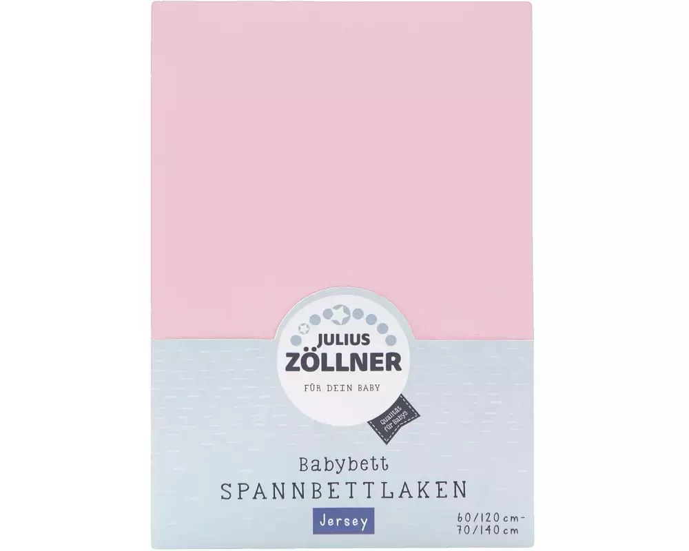 Julius Zöllner Fix-Leintuch Jersey Rosa 70 x 140 cm