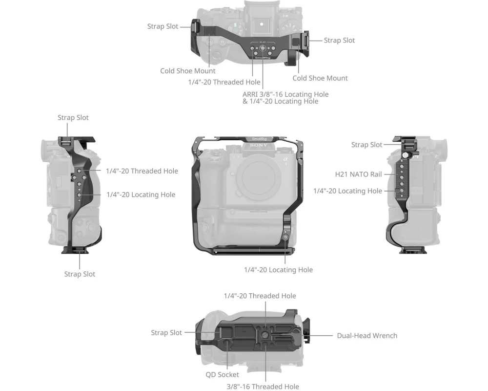 Smallrig 5908 Kamerakäfig für Alpha 1 II und Alpha 9 III