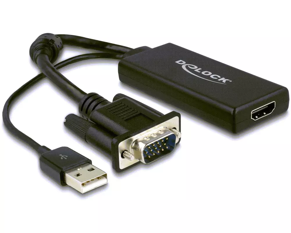 Delock Konverter VGA - HDMI, mit Audio