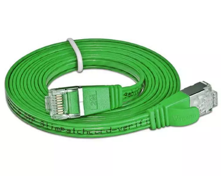 SLIM Slimpatchkabel  Cat 6, STP, 20 m, Grün