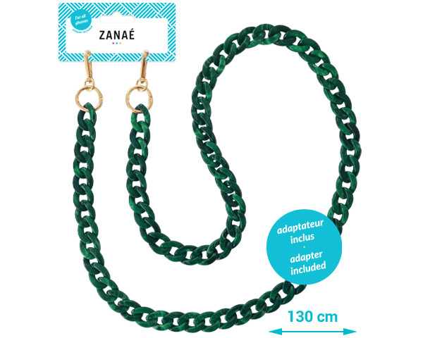 ZANAÉ Phone Necklace Jade 17375 Mineral Spring green