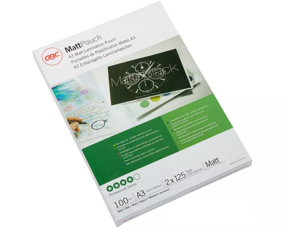 GBC Laminierfolie Premium A3 125 µm, matt, 100 Stück