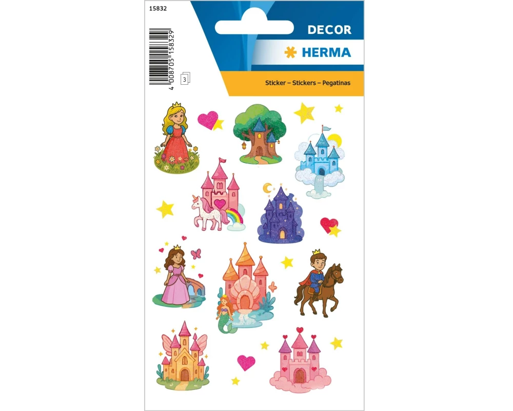 Herma Stickers Motivsticker Märchenschlösser 2 Blatt / 34 Sticker