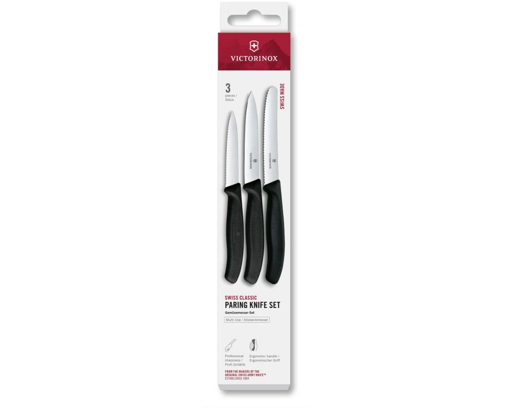 Victorinox Gemüsemesser-Set Swiss Classic, Schwarz