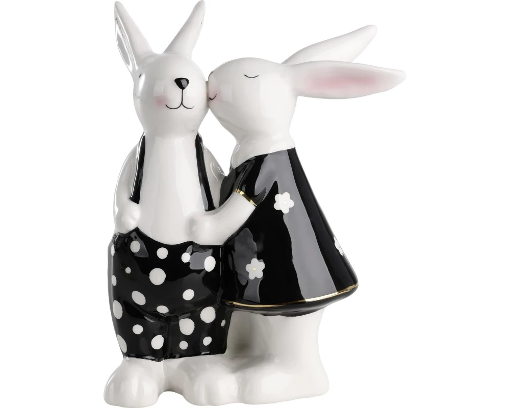 EGLO Aufsteller Hasenpaar Landjut Schwarz, Weiss