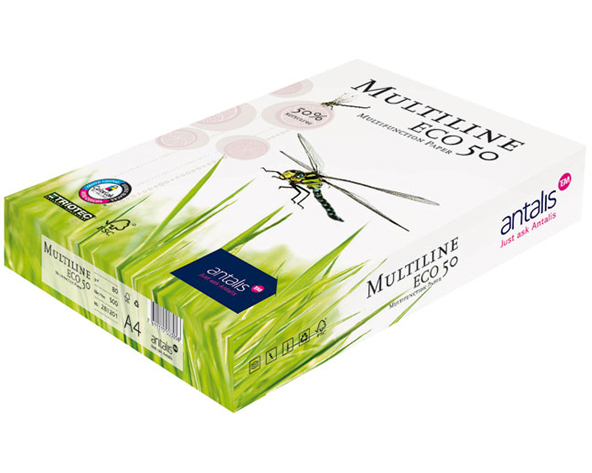 Antalis Kopierpapier Multiline Eco 50 A4, Weiss, 80 g/m²,500 Blatt