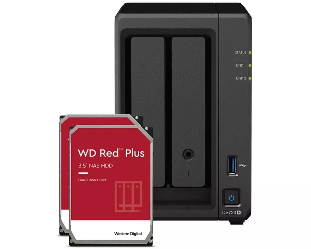 Synology NAS DiskStation DS723+ 2-bay WD Red Plus 16 TB