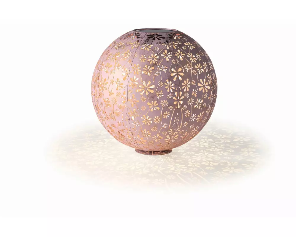 STT Laterne Solar Antic Ball Daisy, Ø 40 cm, Altrosa