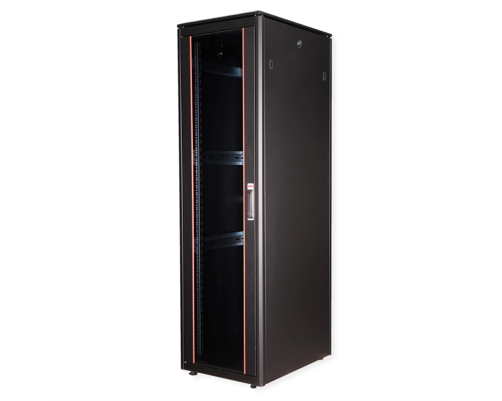 ROLINE 19-Zoll Netzwerkschrank Pro 42 HE, 600x800 BxT Glastür schwarz