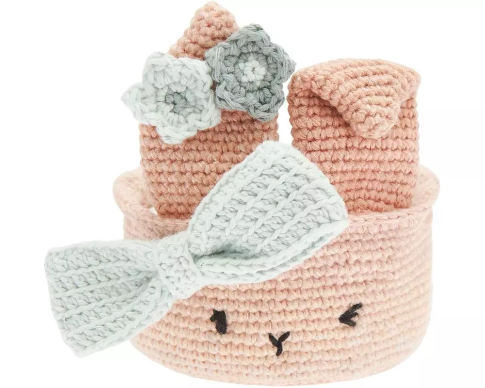 Rico Design Osterbastelset Häkeln Ricorumi Osterkörbchen, Beige