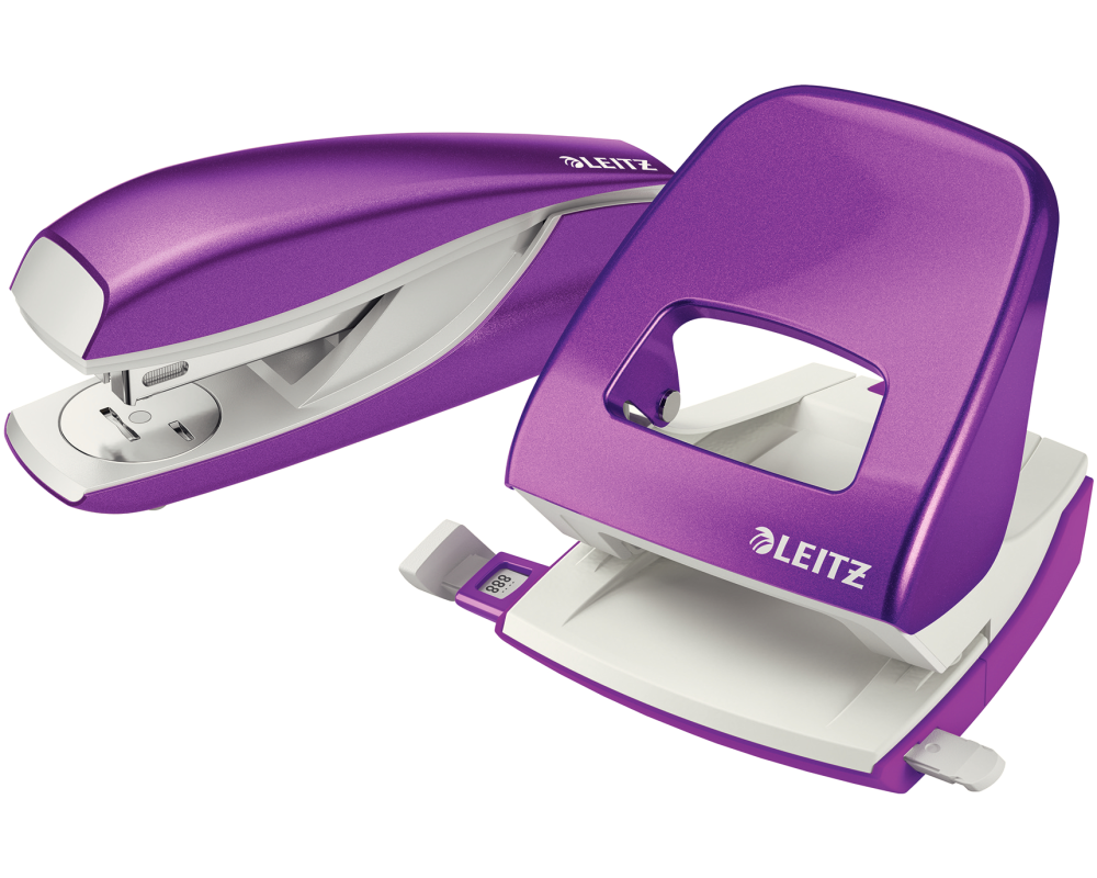 LEITZ Locher/Hefter WOW 5095 5095-10-62 violett, Bundle 30 Blatt