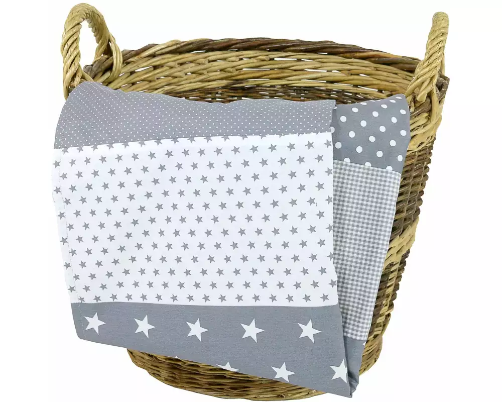 Ullenboom Kuscheldecke Sterne Grau 70 cm x 100