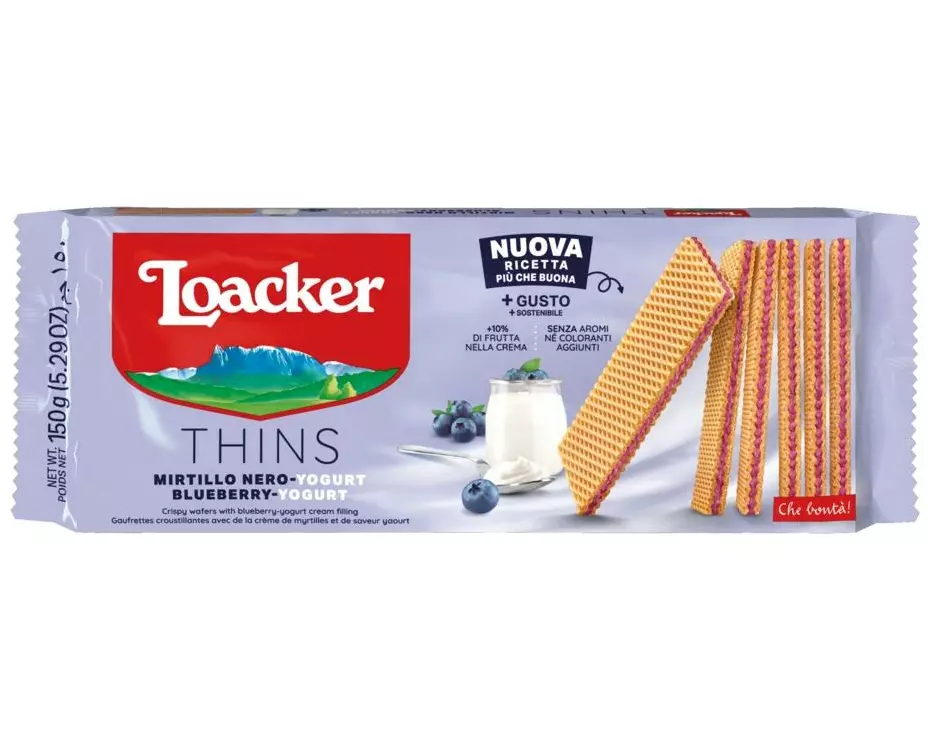 Loacker Thins Blueberry-Yogurt 150 g