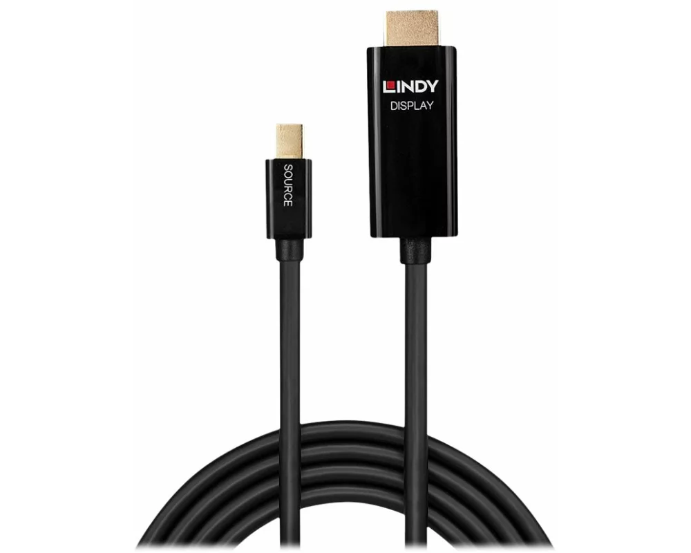 LINDY Video Cable, Active MiniDisplayPort-HDMI, M-M, 2m black