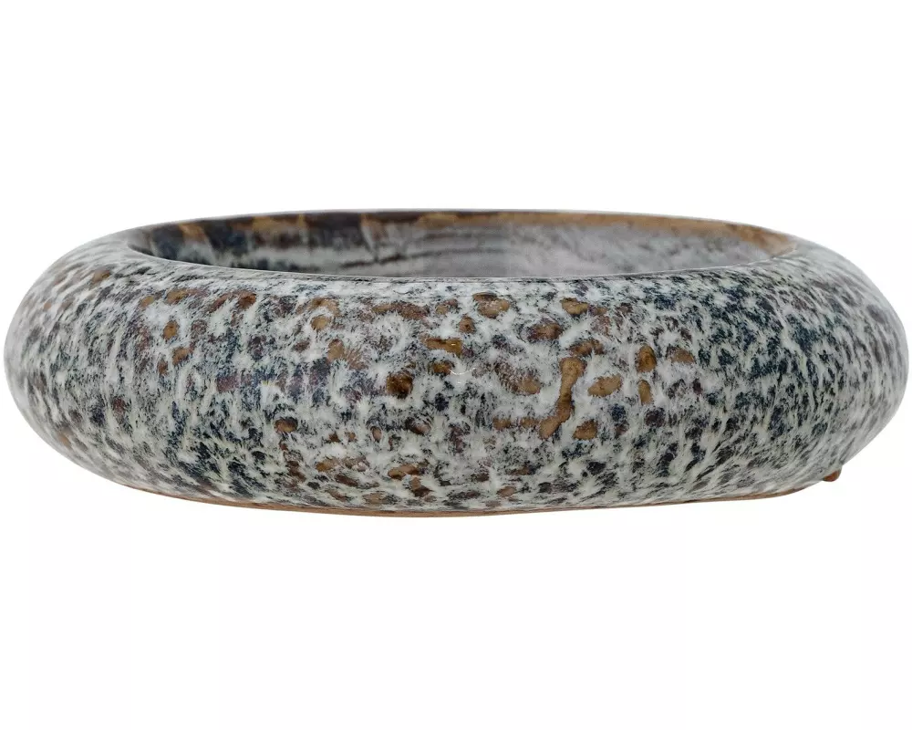 Bloomingville Windlicht Oshin 3 cm, Steingut, Grau