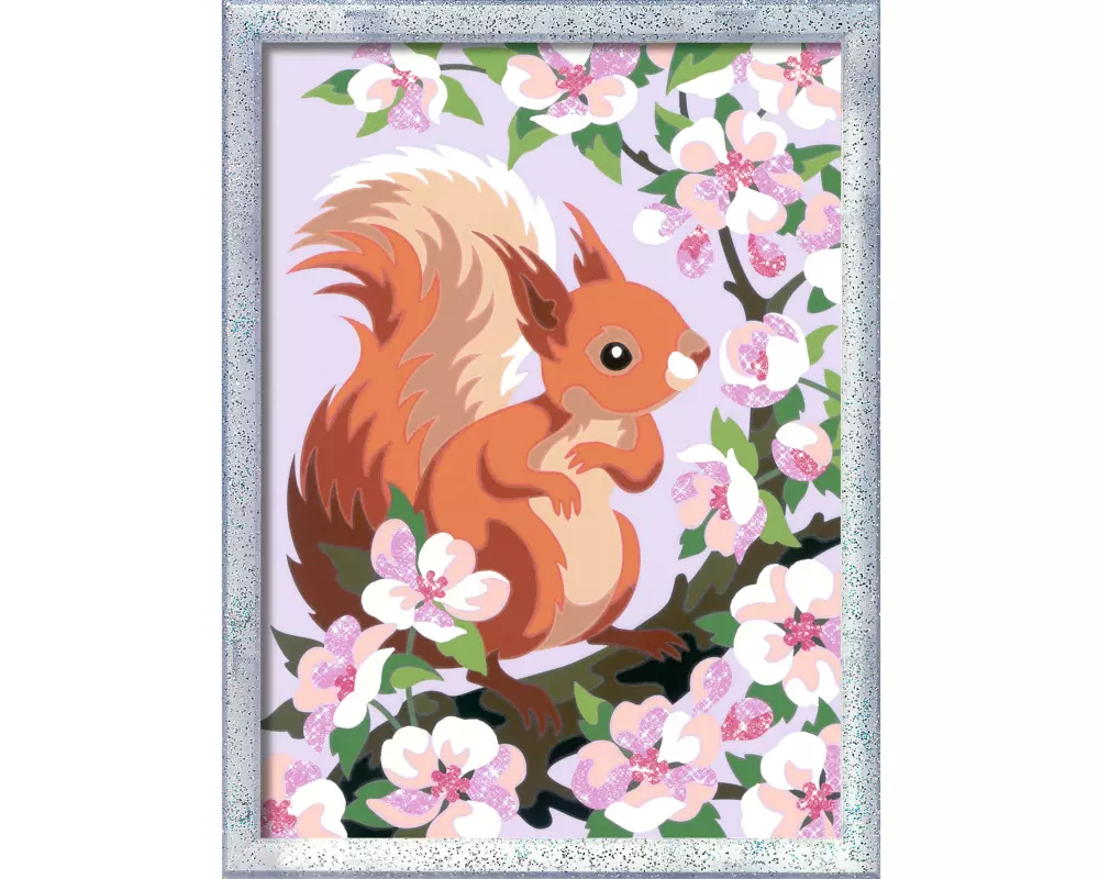 Ravensburger Malen nach Zahlen Eichhörnchen im Frühling 15 Acrylfarben