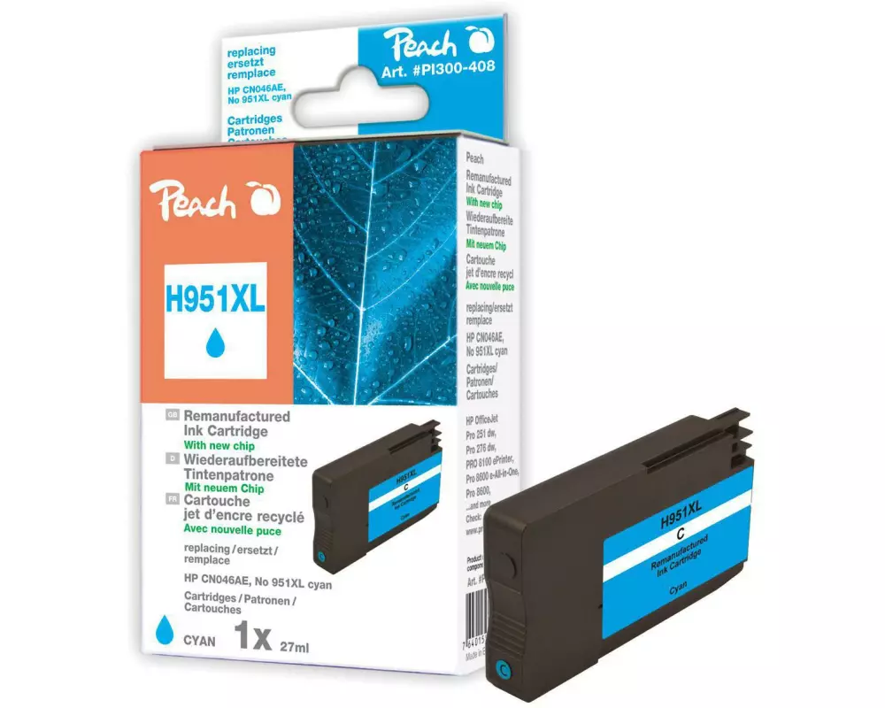 Peach Tinte HP Nr. 951XL (CN046AE) Cyan