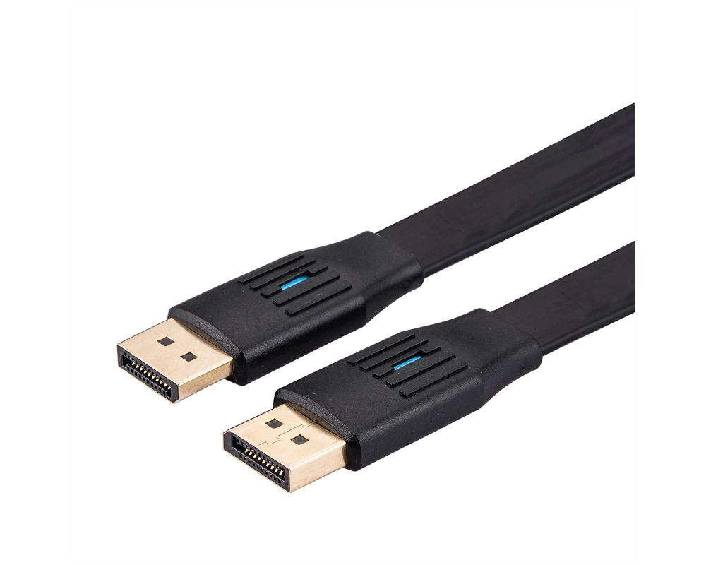 VALUE DisplayPort Kabel, v1.4, flach, DP ST/ST, schwarz, 2 m