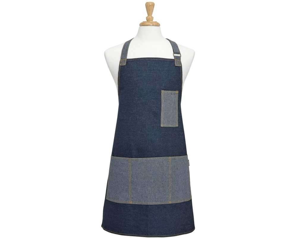 Ladelle Küchenschürze Denim 70 x 80 cm, Blau