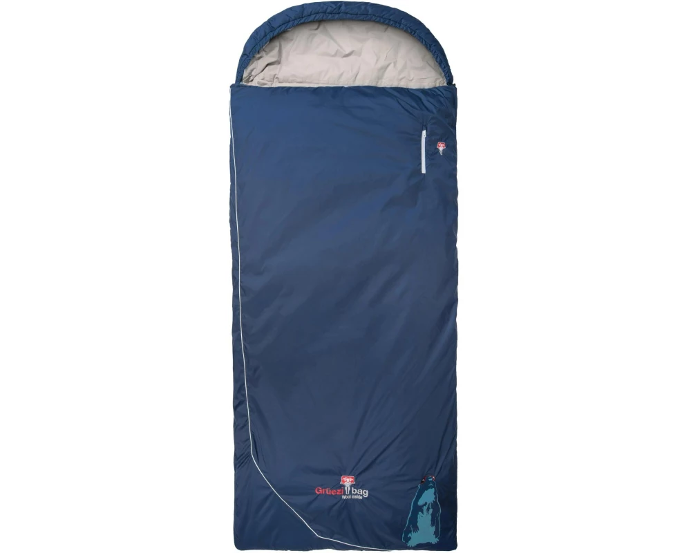 Grüezi Bag Schlafsack Biopod Wolle Murmeltier Comf. XXL Night Blue