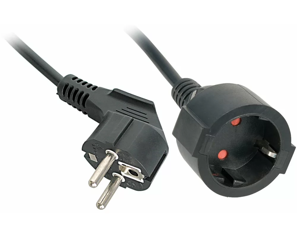 LINDY 10m Schuko Extension Cable Colour: Black