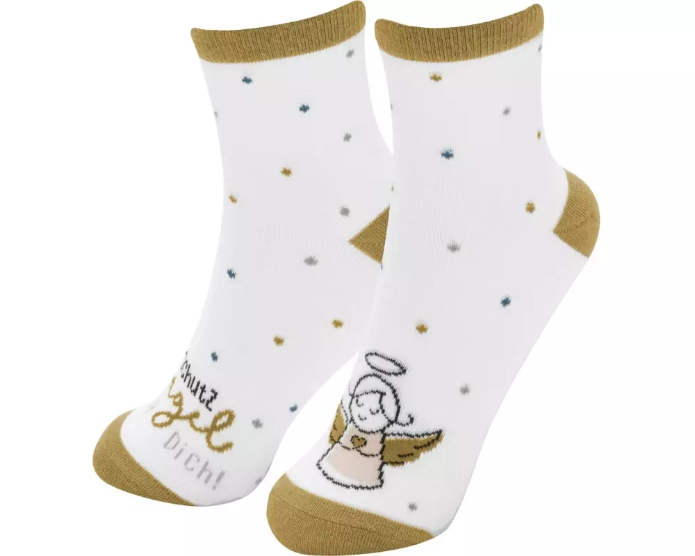 Sheepworld Socken Engel 36 - 40, Braun/Weiss