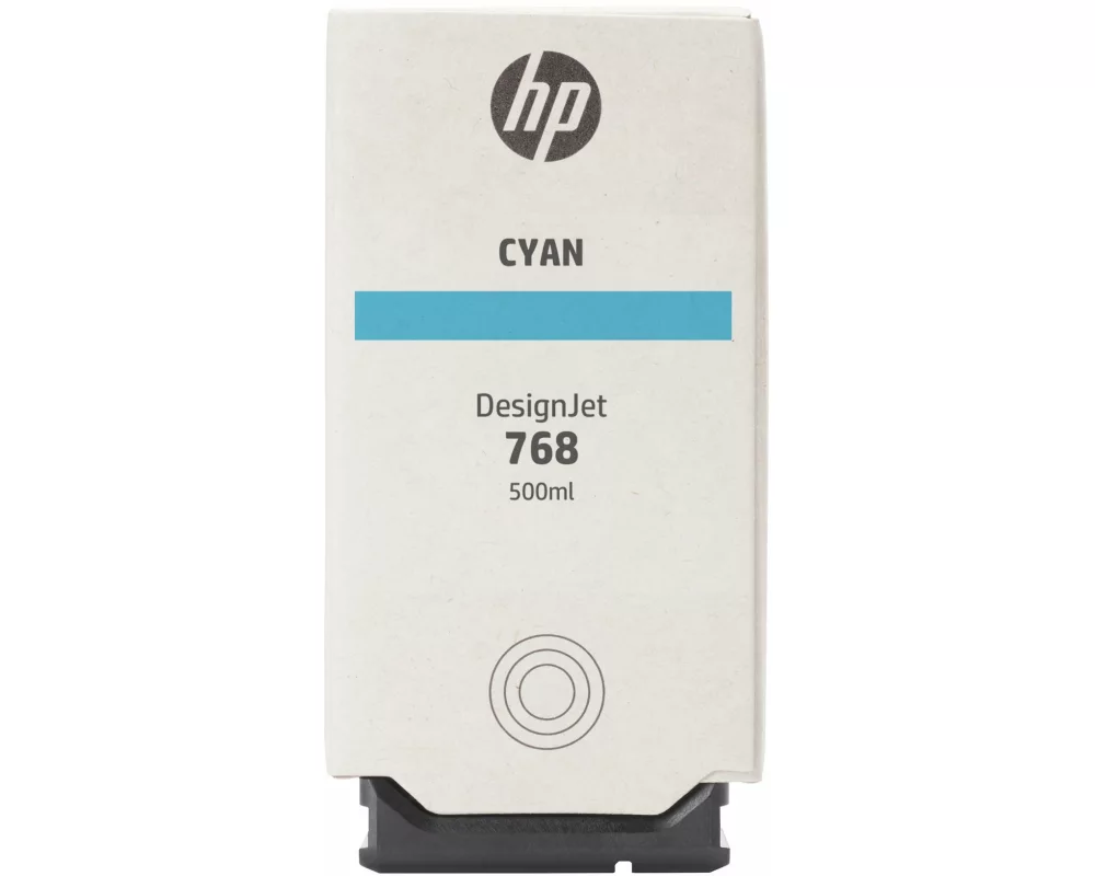 HP 768 Cyan 500-ml DesignJet Ink Cartridge